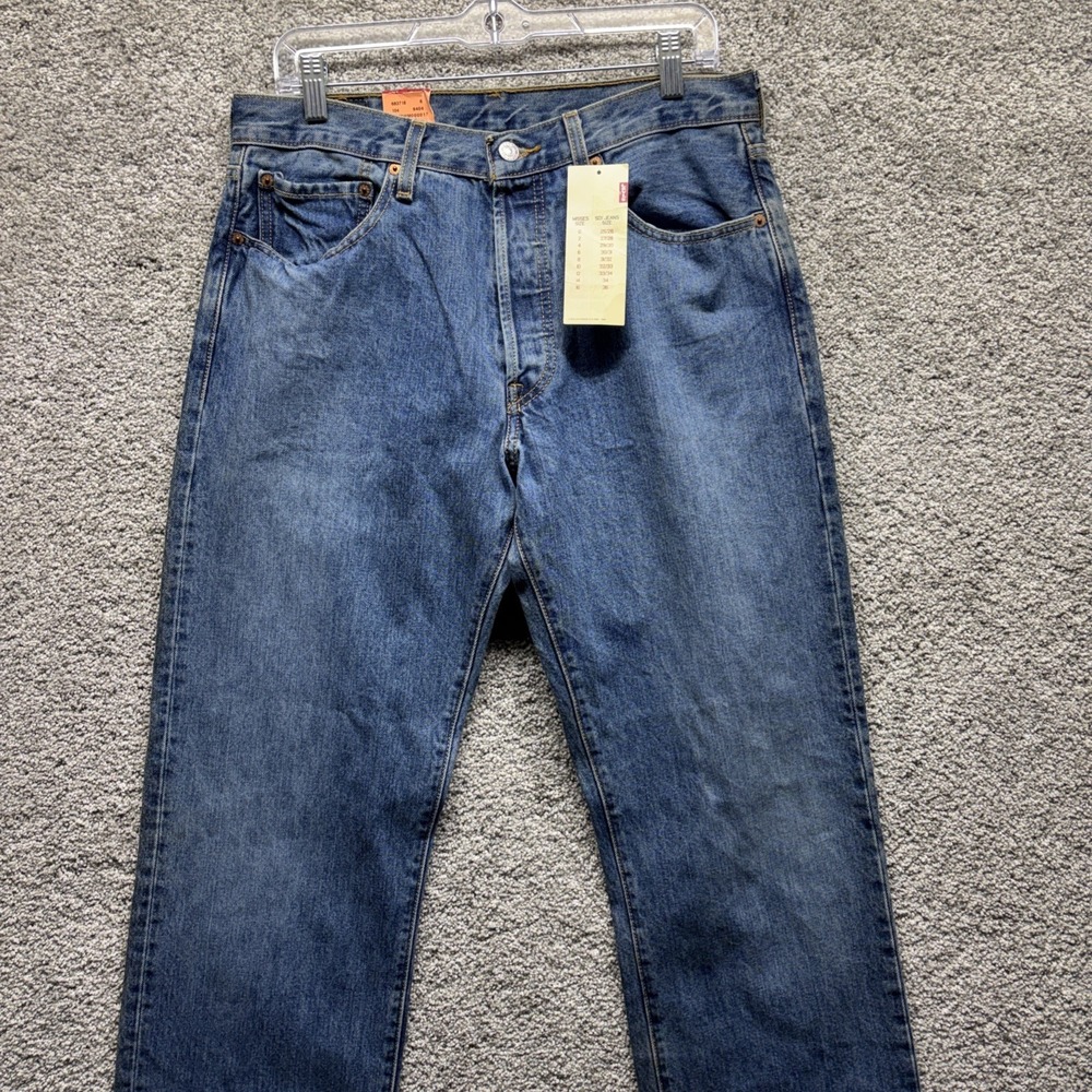 Levi's 501 XX Blue Jeans Men's 33x34 Original Preshrunk Button Fly Deadstock NWT - Picture 6 of 16